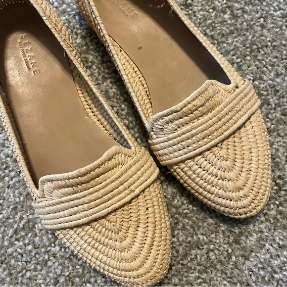 Sezane Tan Woven Flats - Picture 2 of 9
